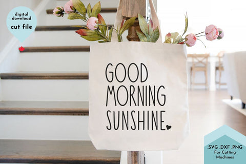 Good Morning Sunshine Hand Lettered SVG Cut File SVG Lettershapes 