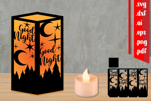Good Night Lantern Svg 3D Paper zafrans studio 