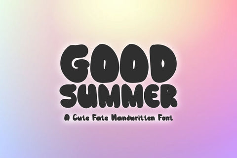 Good Summer | A Cute Fat Handwritten Font Font Masyafi Studio 