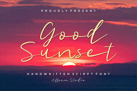 Good Sunset - Handwritten Script Font Font Allouse.Studio 