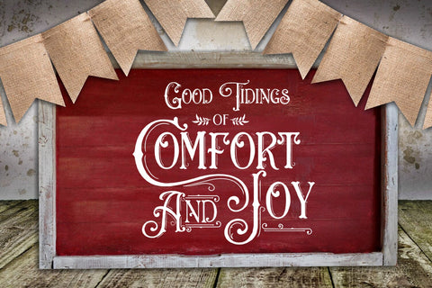 Good Tidings- Christmas Farmhouse Sign SVG SVG Happy Printables Club 