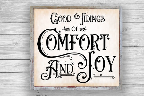 Good Tidings- Christmas Farmhouse Sign SVG SVG Happy Printables Club 
