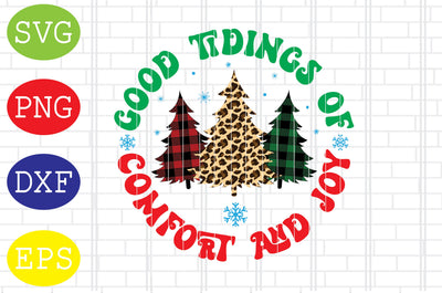 Good Tidings Of Comfort And Joy Svg, Merry Christmas Svg, Santa Svg, Christmas Holiday Svg, Png, Eps, Dxf Files SVG DigitalSvgFiles 