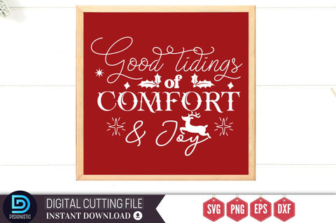 Good tidings of comfort & joy SVG SVG DESIGNISTIC 
