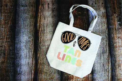 Good Time and Tan Lines SVG | Summer SVG SVG So Fontsy Design Shop 