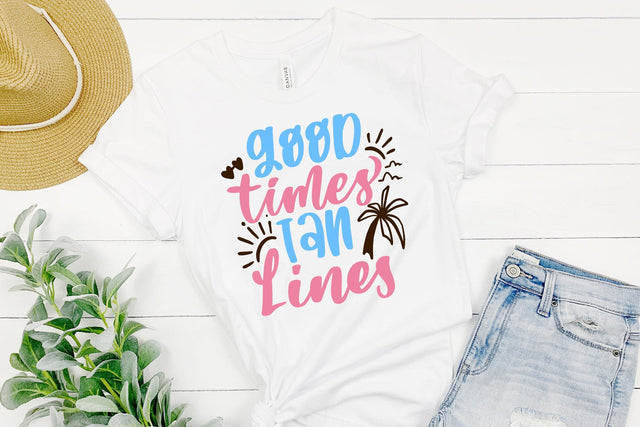 Good Times Tan Lines SVG Cut File | Summer Quotes SVG SVG dapiyupi store 