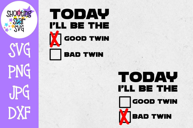 Good Twin Bad Twin - Twin Bodysuit SVG SVG ShootingStarSVG 