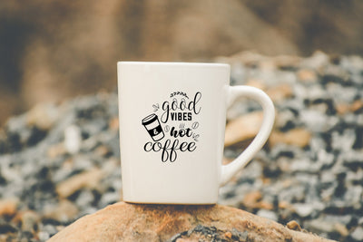 Good vibes and hot coffee svg cut file SVG SmmrDesign 