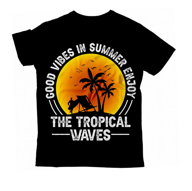 Good Vibes in Summer Enjoy the Tropical Waves Sublimation Design, Good Vibes in Summer Enjoy the Tropical Waves PNG, Summer Sublimation Design Sublimation BlackCatsMedia 