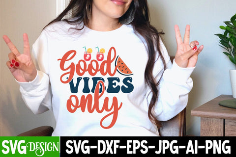 Good Vibes Only SVG Cut File SVG BlackCatsMedia 