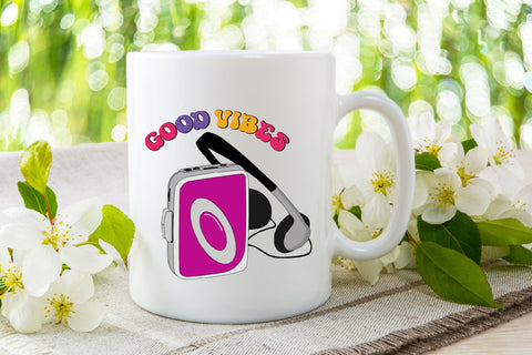 Good Vibes Playlist Cassette Retro PNG Sublimation Rupkotha 