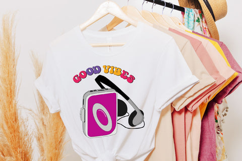 Good Vibes Playlist Cassette Retro PNG Sublimation Rupkotha 