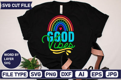 Good Vibes SVG Cut File SVG DesignPlante 503 