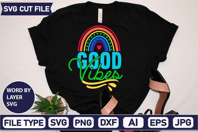 Good Vibes SVG Cut File SVG DesignPlante 503 