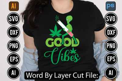 Good Vibes Svg Cut FIle SVGs,quotes-and-sayings,food-drink,mini-bundles,print-cut,on-sale, SVG DesignPlante 503 