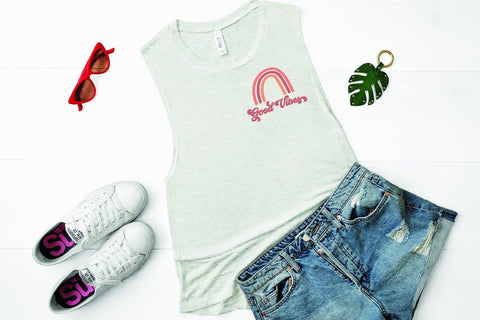 Good Vibes SVG | Rainbow SVG SVG So Fontsy Design Shop 