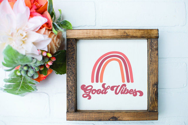 Good Vibes SVG | Rainbow SVG SVG So Fontsy Design Shop 