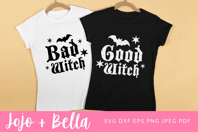 Good Witch Bad Witch Svg Bundle, Witch SVG, Halloween Witch Svg, Witch Cut File, Spooky Witch Svg, Svg files for Cricut, Sublimation SVG Jojo&Bella 
