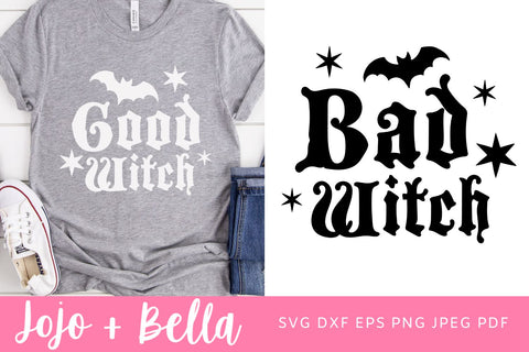 Good Witch Bad Witch Svg Bundle, Witch SVG, Halloween Witch Svg, Witch Cut File, Spooky Witch Svg, Svg files for Cricut, Sublimation SVG Jojo&Bella 