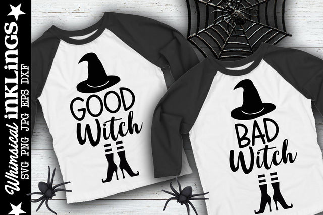 Good Witch Bad Witch SVG Set SVG Whimsical Inklings 