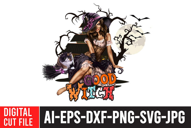 Good Witch Sublimation Design Sublimation BlackCatsMedia 