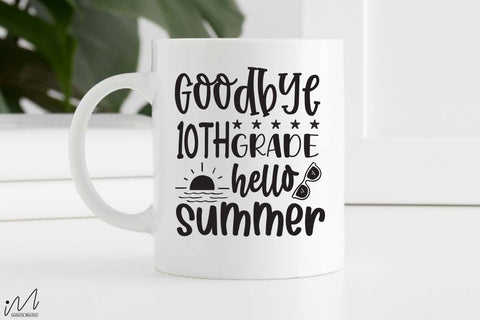 Goodbye 10th grade hello summer svg, 10th grade svg, Hello summer svg, Summer t shirt, Teacher vacation svg, Teacher t shirt,cut files SVG Isabella Machell 