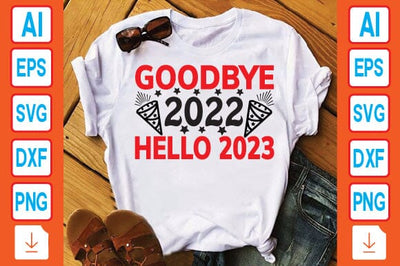 Goodbye 2022 Hello 2023 SVG Craftlabsvg24 