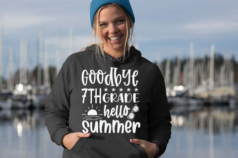 Goodbye 7th grade hello summer svg, 7th grade shirt, Hello summer svg, Summer t shirt, Teacher vacation svg, Teacher t shirt,cut files SVG Isabella Machell 