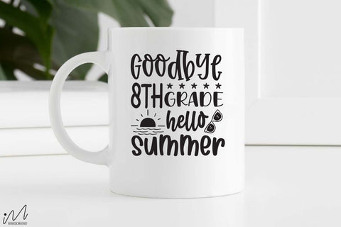 Goodbye 8th grade hello summer svg, 8th grade svg, Hello summer svg, Summer t shirt, Teacher vacation svg, Teacher t shirt,cut files SVG Isabella Machell 