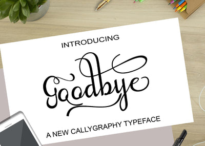 Goodbye Font arwah studio 
