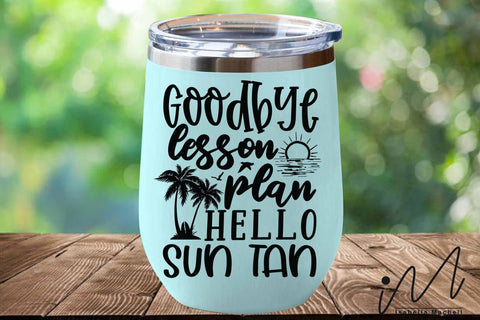 goodbye lesson plan hello sun tan svg, summer t shirt svg, first day of school svg, teacher t shirt svg SVG Isabella Machell 