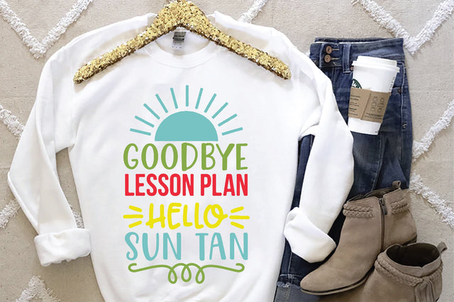 Goodbye Lesson Plan Hello Sun Tan SVG SVG Creativeart88 