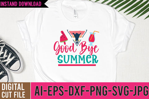 GoodBye Summer SVG Cut Files | GoodBye Summer SVG Design SVG BlackCatsMedia 