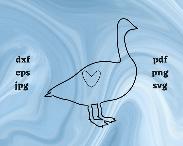 Goose Heart SVG Cut File SVG Northern Light SVG 