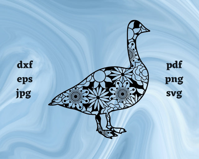 Goose Mandala SVG Cut File SVG Northern Light SVG 
