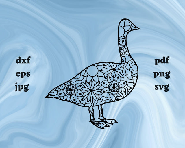Goose Mandala SVG Cut File SVG Northern Light SVG 