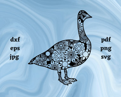 Goose Mandala SVG Cut File SVG Northern Light SVG 