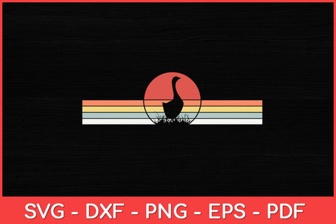 Goose Sunset Vintage Retro Svg Design SVG artprintfile 