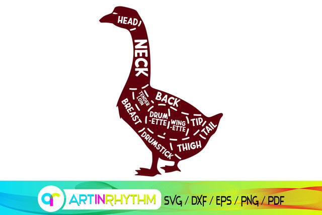 goose svg, butcher svg SVG Artinrhythm shop 