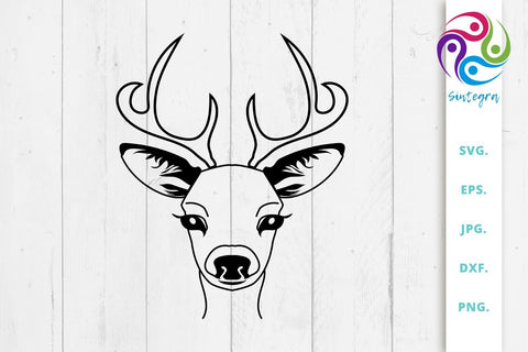 Gorgeous Antlers Deer SVG File SVG Sintegra 