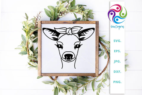 Gorgeous Deer with Bandana SVG File SVG Sintegra 