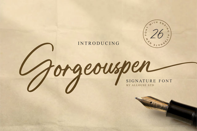Gorgeouspen Font Allouse.Studio 