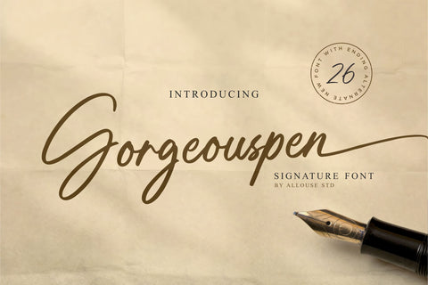 Gorgeouspen Font Allouse.Studio 