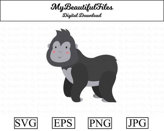gorilla - animal SVG MyBeautifulFiles 
