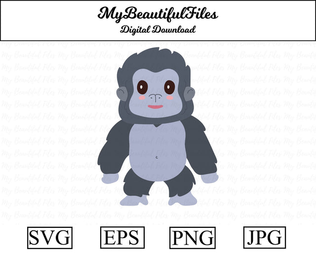 Gorilla - Animal SVG MyBeautifulFiles 