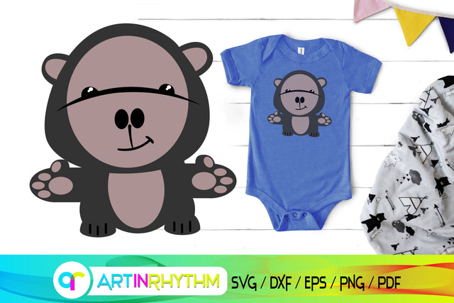 gorilla svg, animals svg SVG Artinrhythm shop 