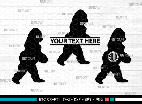 Gorillas Monogram, Gorilla Silhouette, Gorilla SVG, King Kong Gorilla Svg, Fierce Gorilla Svg, Ape Svg, SB00273 SVG ETC Craft 