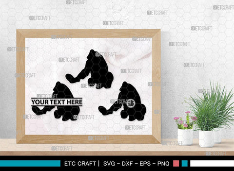 Gorillas Monogram, Gorilla Silhouette, Gorilla SVG, King Kong Gorilla Svg, Fierce Gorilla Svg, Ape Svg, SB00273 SVG ETC Craft 
