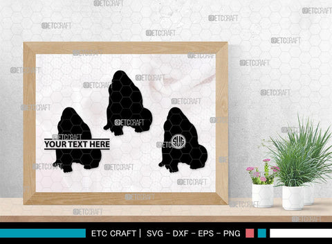 Gorillas Monogram, Gorilla Silhouette, Gorilla SVG, King Kong Gorilla Svg, Fierce Gorilla Svg, Ape Svg, SB00273 SVG ETC Craft 