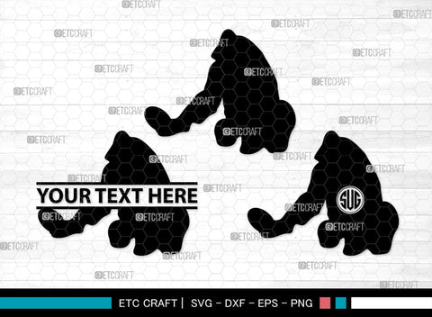 Gorillas Monogram, Gorilla Silhouette, Gorilla SVG, King Kong Gorilla Svg, Fierce Gorilla Svg, Ape Svg, SB00273 SVG ETC Craft 